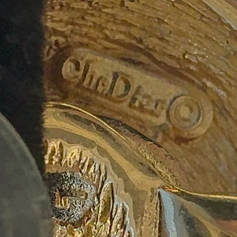 Vintage DIOR Crystal Gold Knot Earrings - Picture 3 of 4